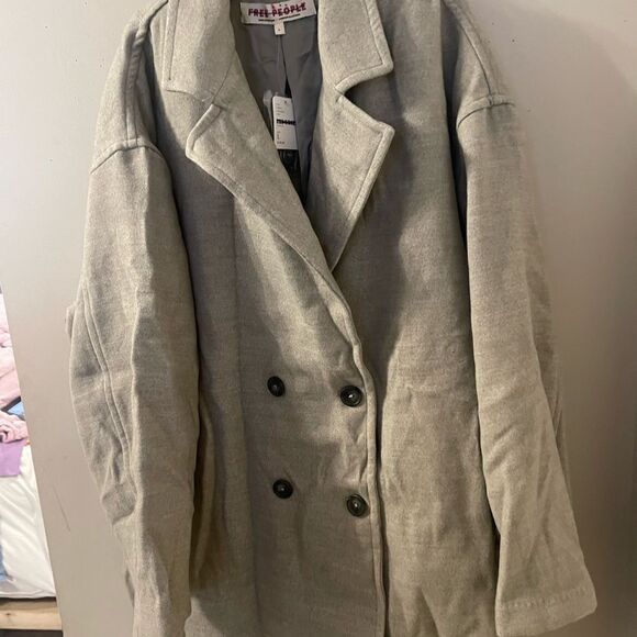 FREE PEOPLE LARGE HANNAH SUPER SOFT BLAZER OREGANO - Picture 4 of 4